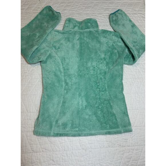 The North Face Bright Mint green Sherpa Fleece Girls Zip Up - Size XLarge - Picture 5 of 5